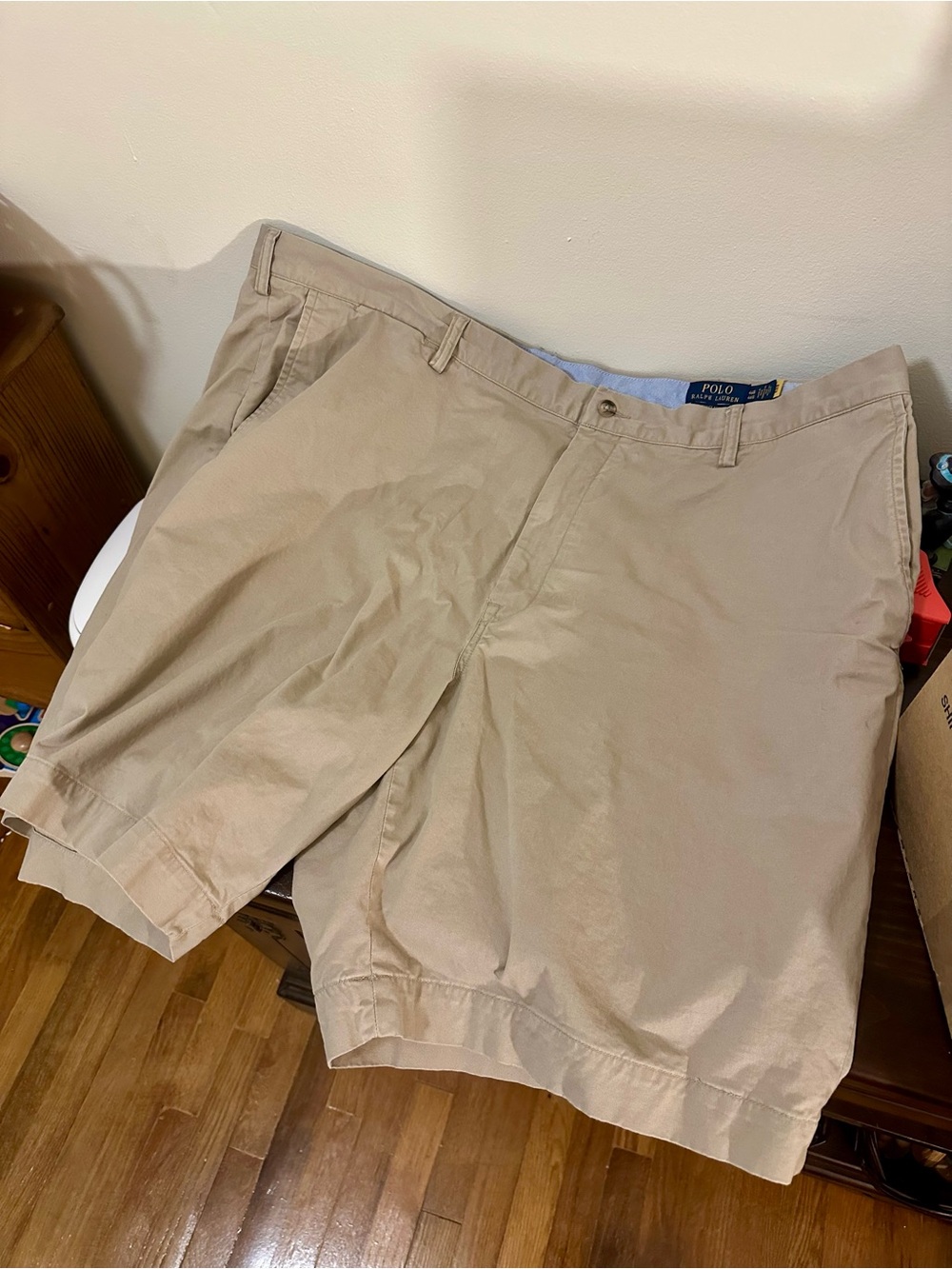 Ralph Lauren Men's Flat Front Khaki Chino Shorts